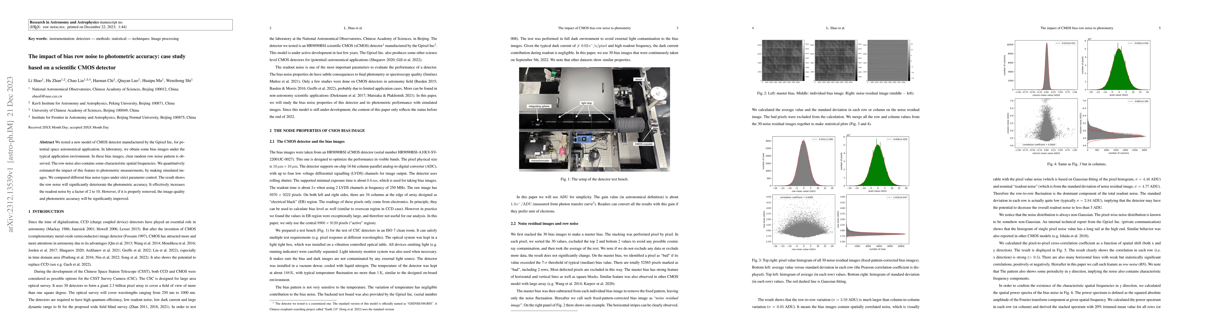 Thumbnail for The impact of bias row noise to photometric accuracy: case study based
  on a scientific CMOS detector