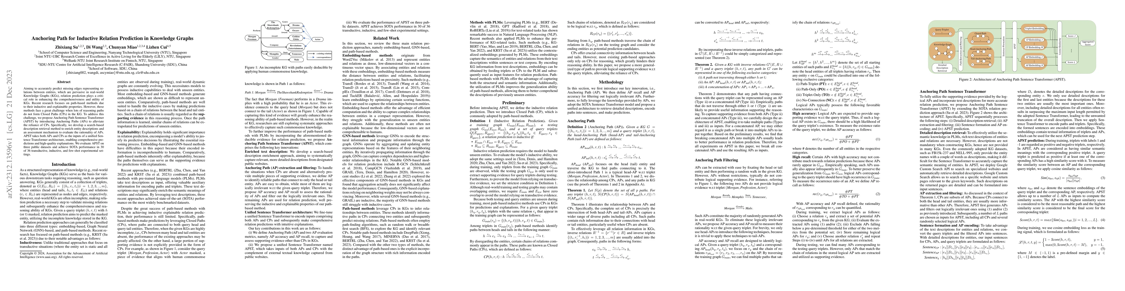 Thumbnail for Anchoring Path for Inductive Relation Prediction in Knowledge Graphs