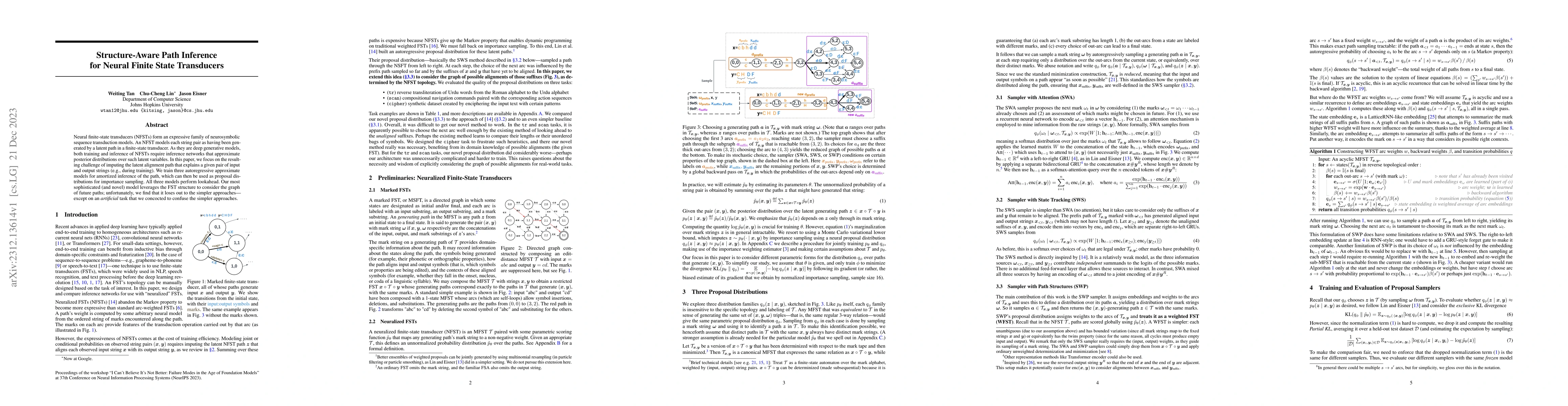 Thumbnail for Structure-Aware Path Inference for Neural Finite State Transducers
