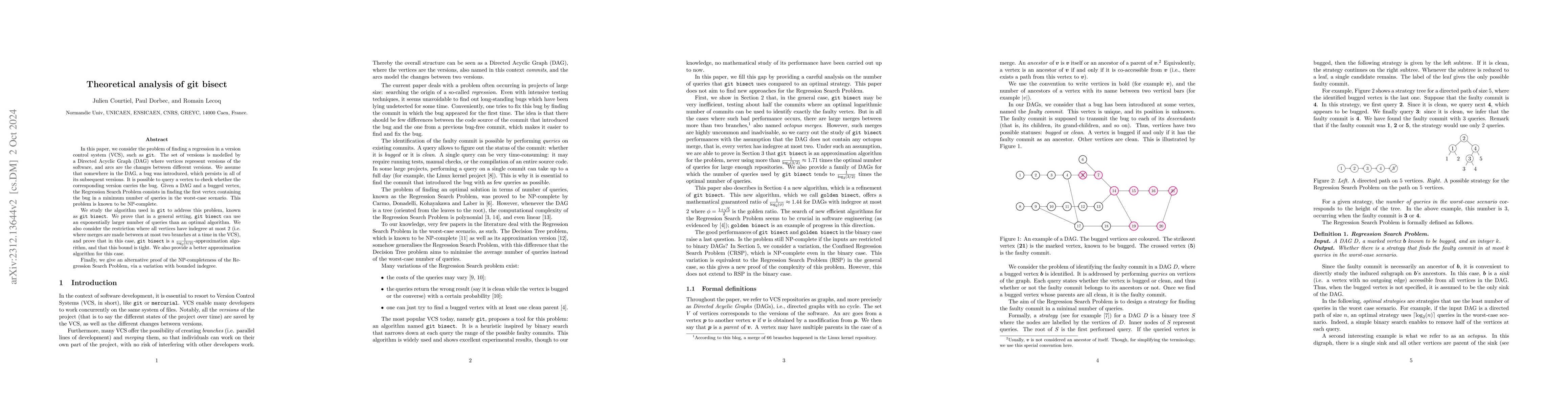 Thumbnail for Theoretical analysis of git bisect
