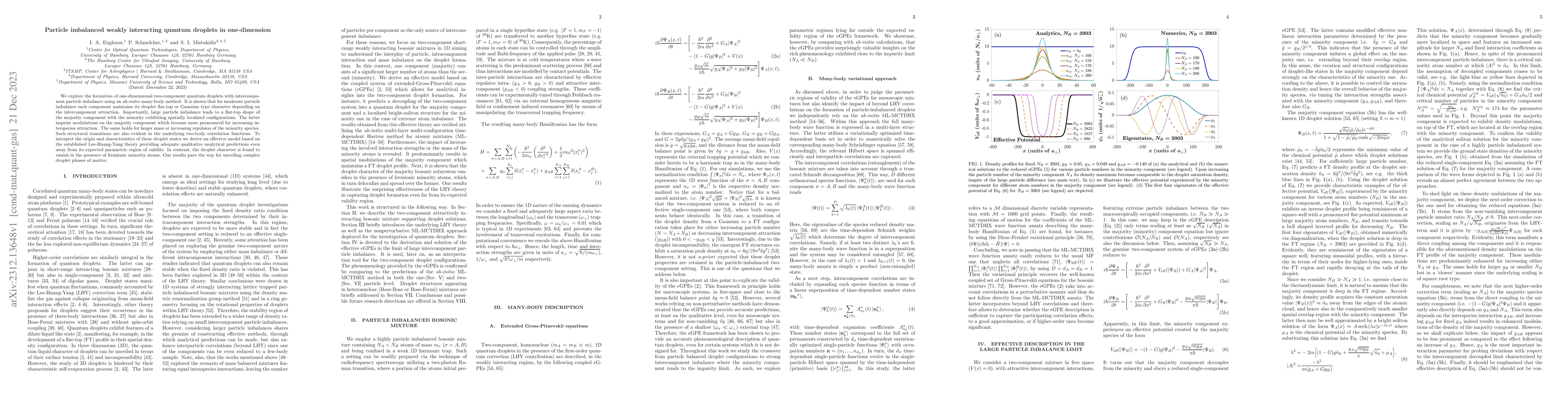 Thumbnail for Particle imbalanced weakly interacting quantum droplets in one-dimension
