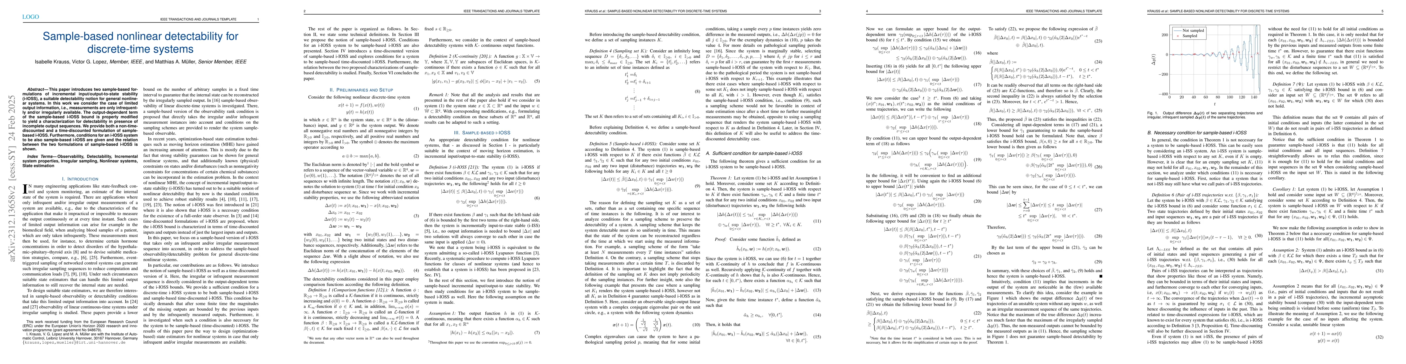 Thumbnail for Sample-based nonlinear detectability for discrete-time systems
