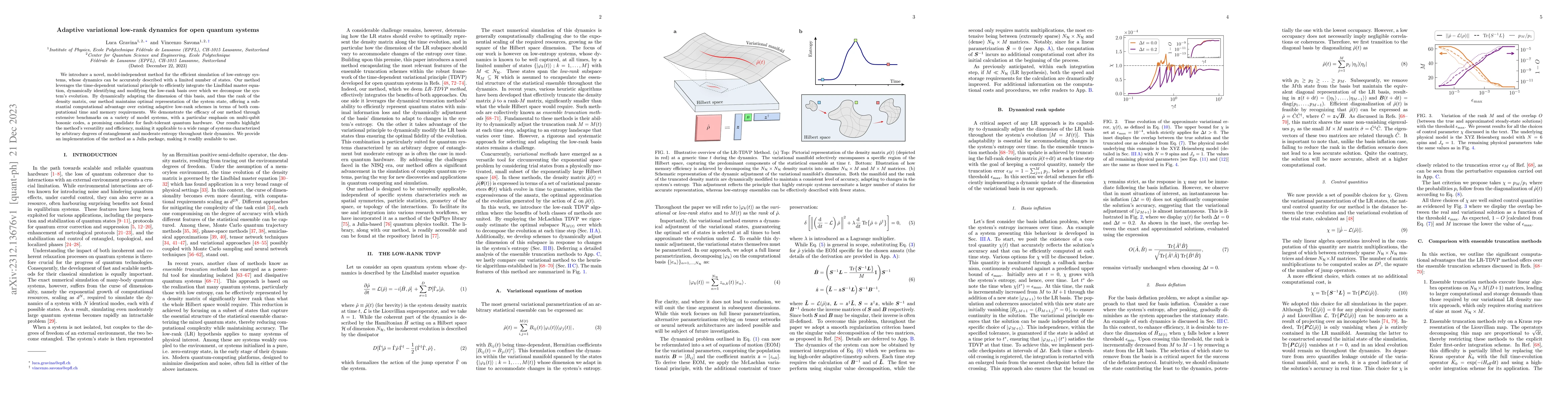 Thumbnail for Adaptive variational low-rank dynamics for open quantum systems