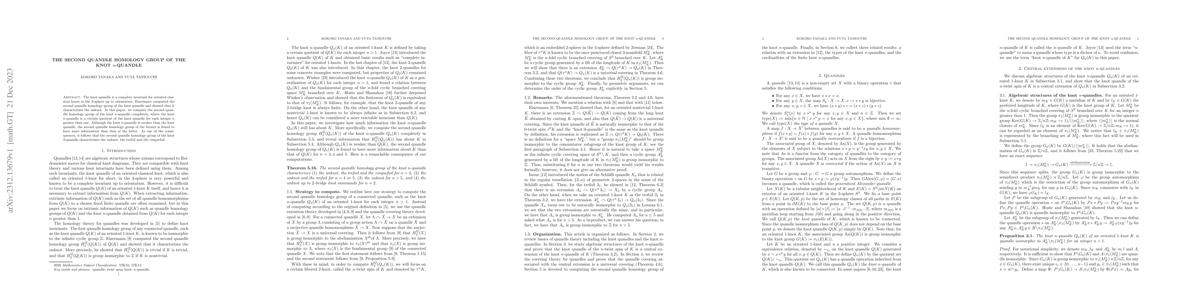 Thumbnail for The second quandle homology group of the knot $n$-quandle
