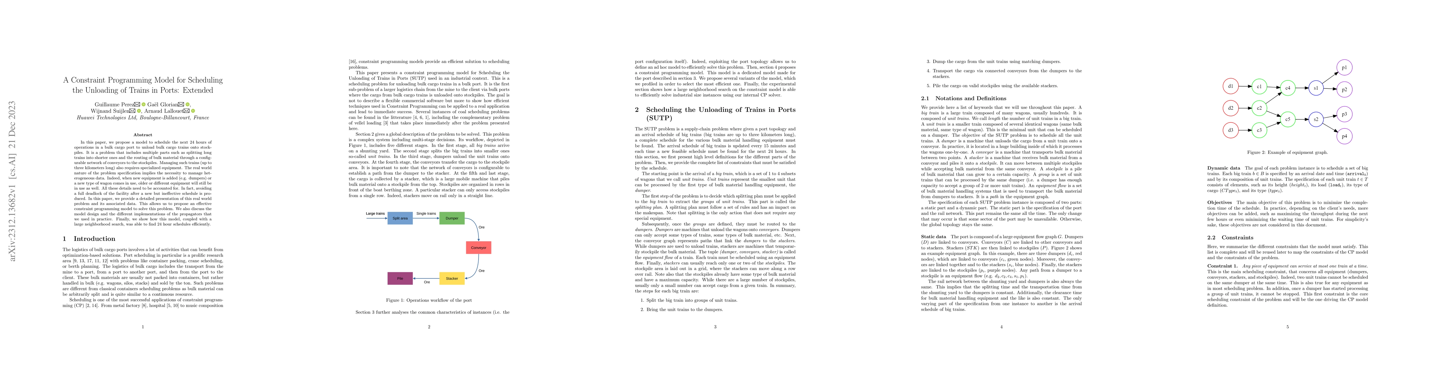 Thumbnail for A Constraint Programming Model for Scheduling the Unloading of Trains in
  Ports: Extended