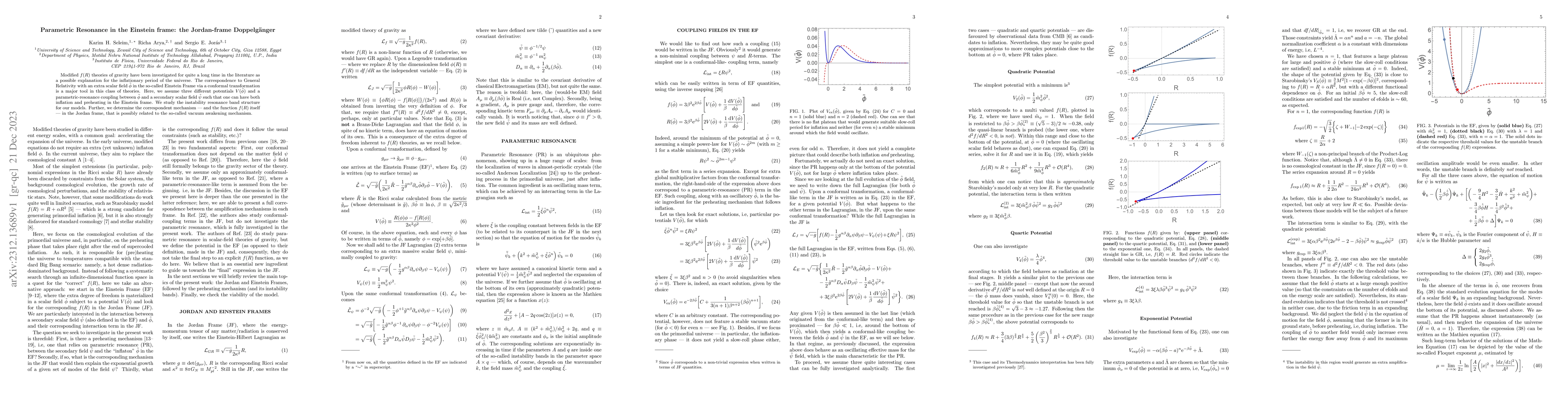 Thumbnail for Parametric Resonance in the Einstein frame: the Jordan-frame
  Doppelg\"anger