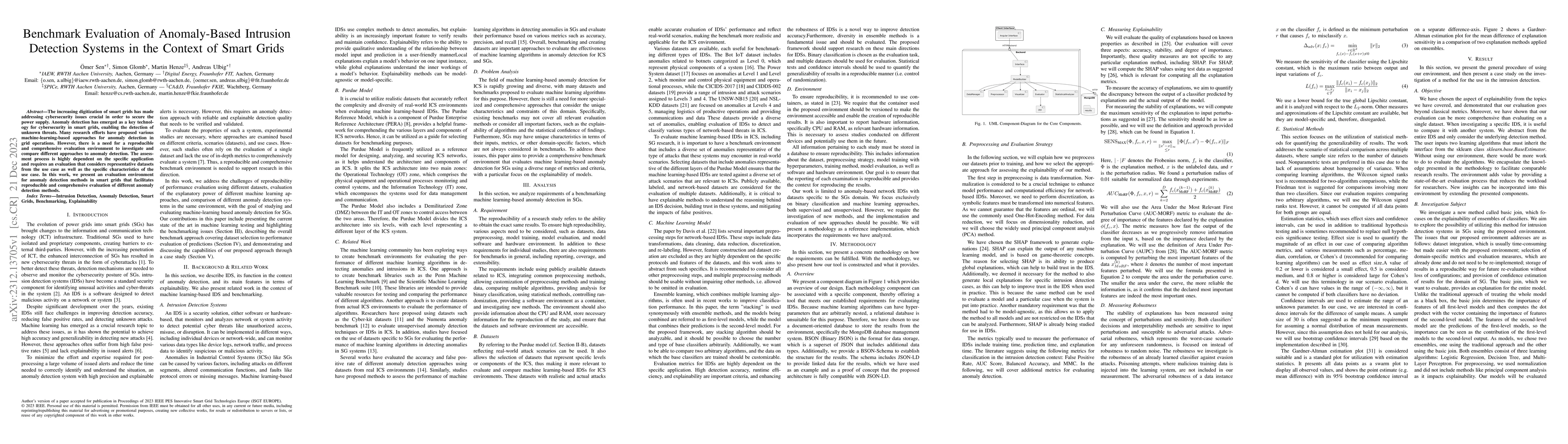Thumbnail for Benchmark Evaluation of Anomaly-Based Intrusion Detection Systems in the
  Context of Smart Grids