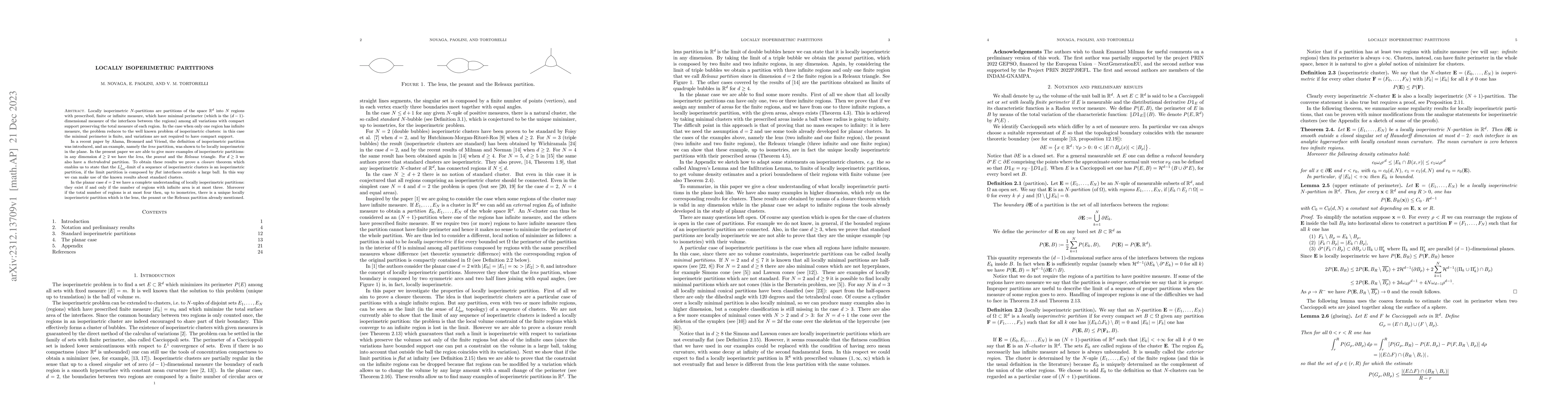 Thumbnail for Locally isoperimetric partitions