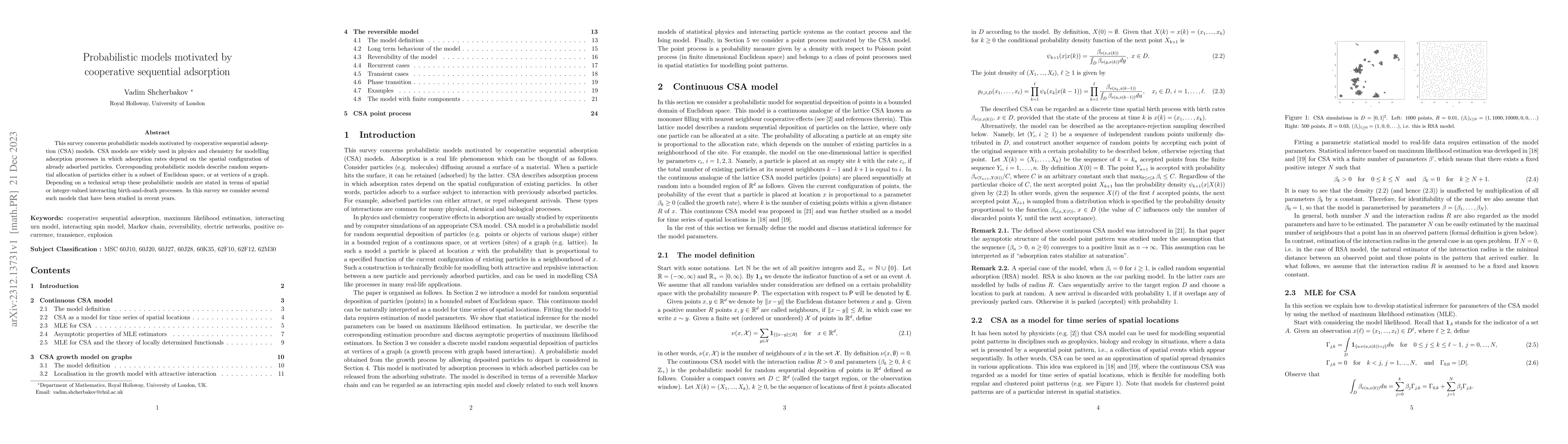 Thumbnail for Probabilistic models motivated by cooperative sequential adsorption
