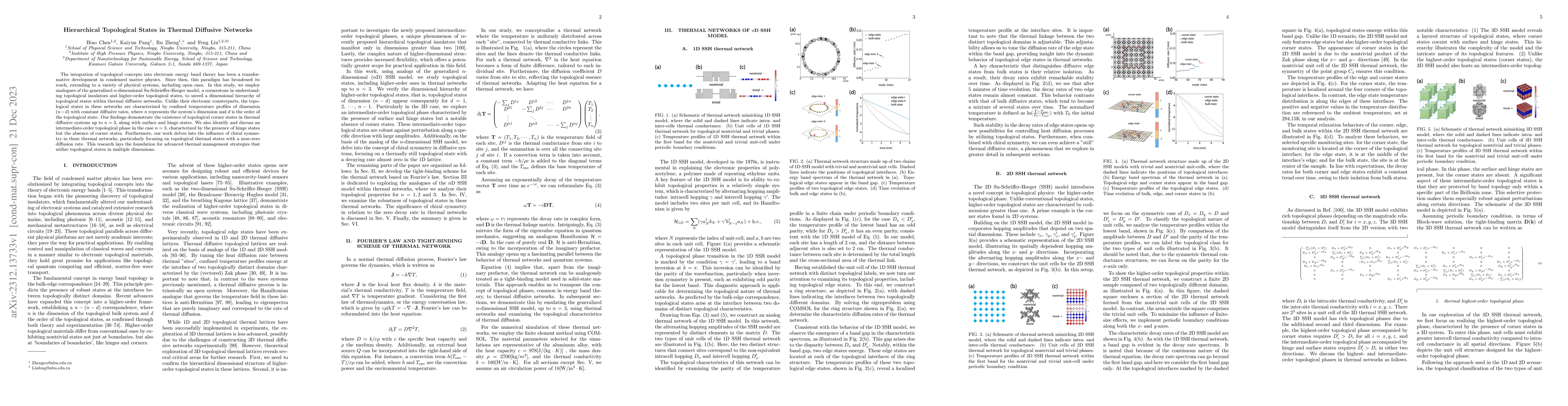 Thumbnail for Hierarchical Topological States in Thermal Diffusive Networks