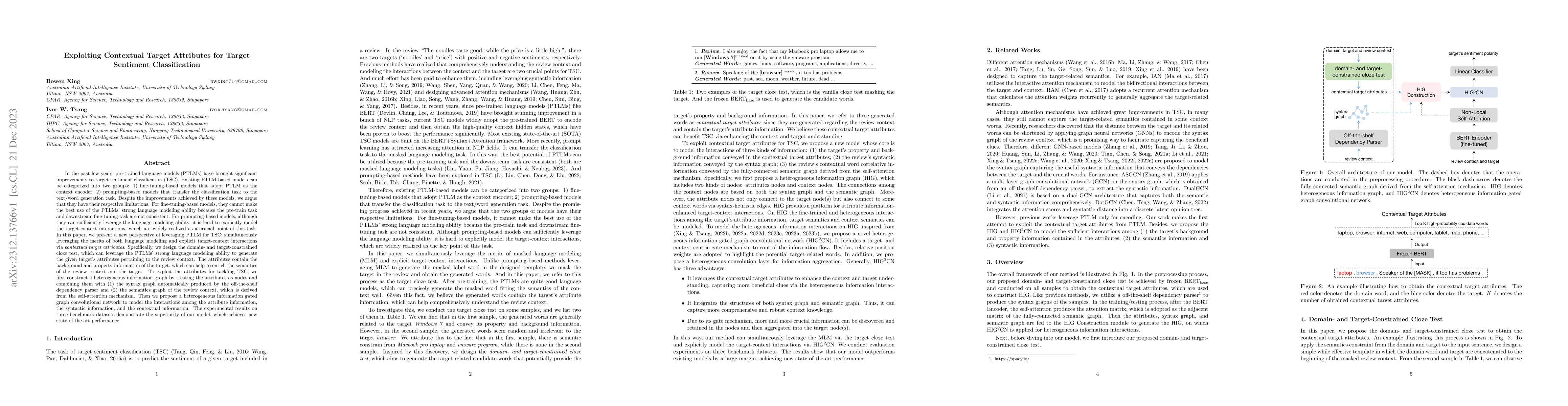 Thumbnail for Exploiting Contextual Target Attributes for Target Sentiment
  Classification