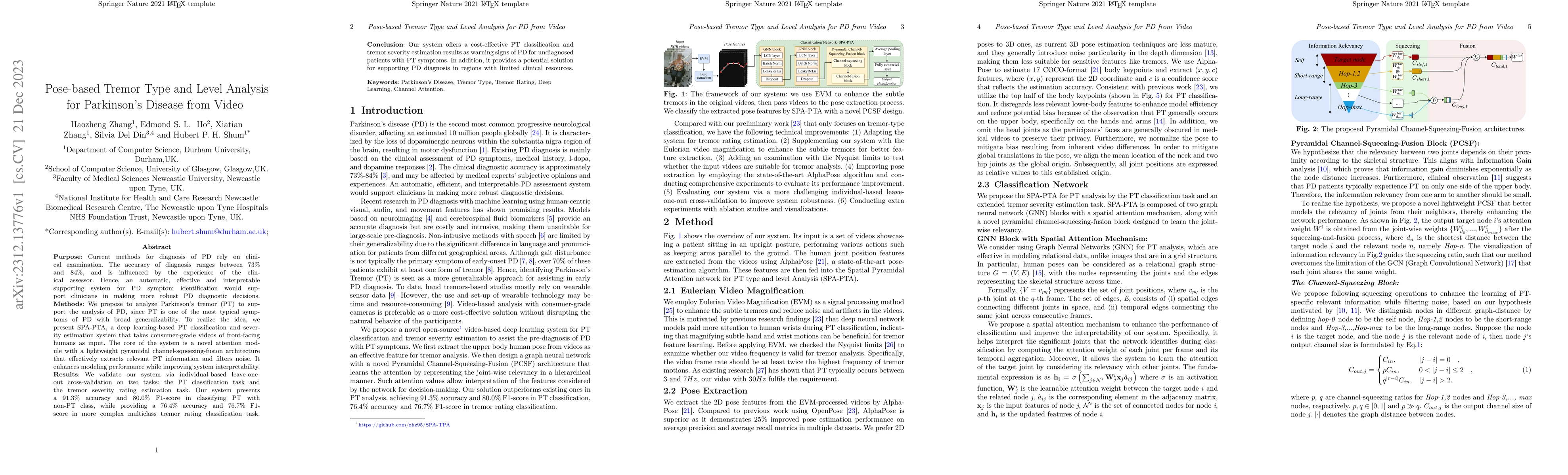 Thumbnail for Pose-based Tremor Type and Level Analysis for Parkinson's Disease from
  Video