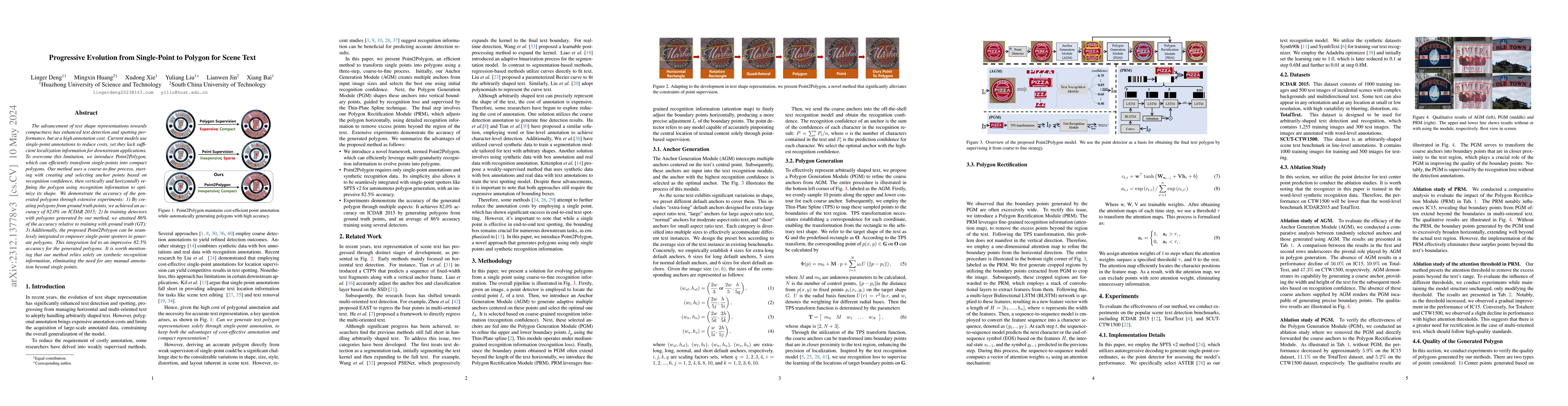 Thumbnail for Progressive Evolution from Single-Point to Polygon for Scene Text
