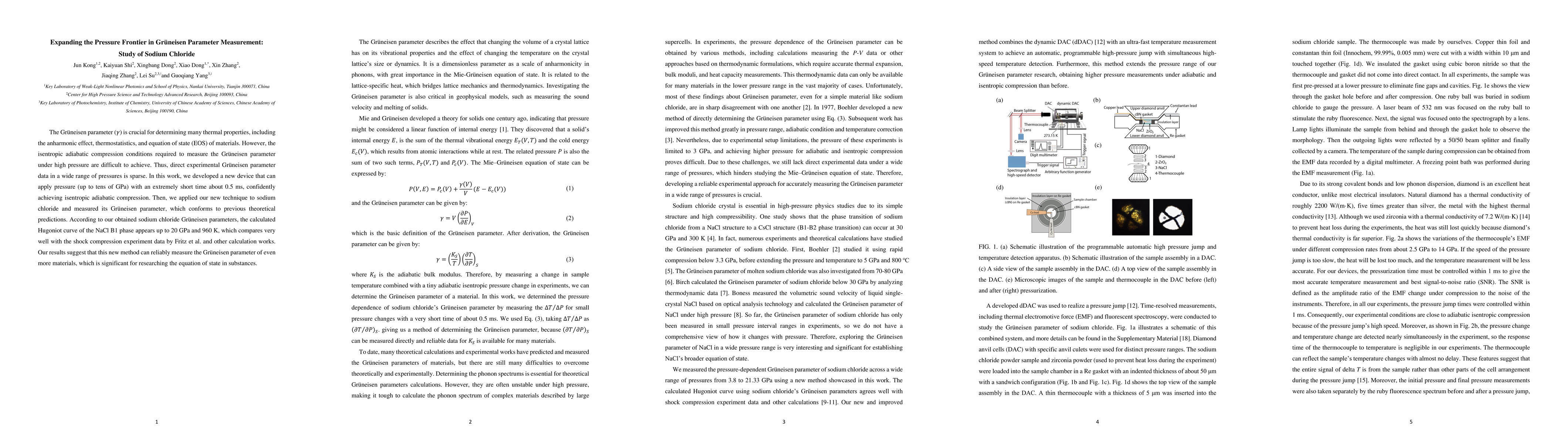 Thumbnail for Expanding the Pressure Frontier in Gr\"uneisen Parameter Measurement:
  Study of Sodium Chloride