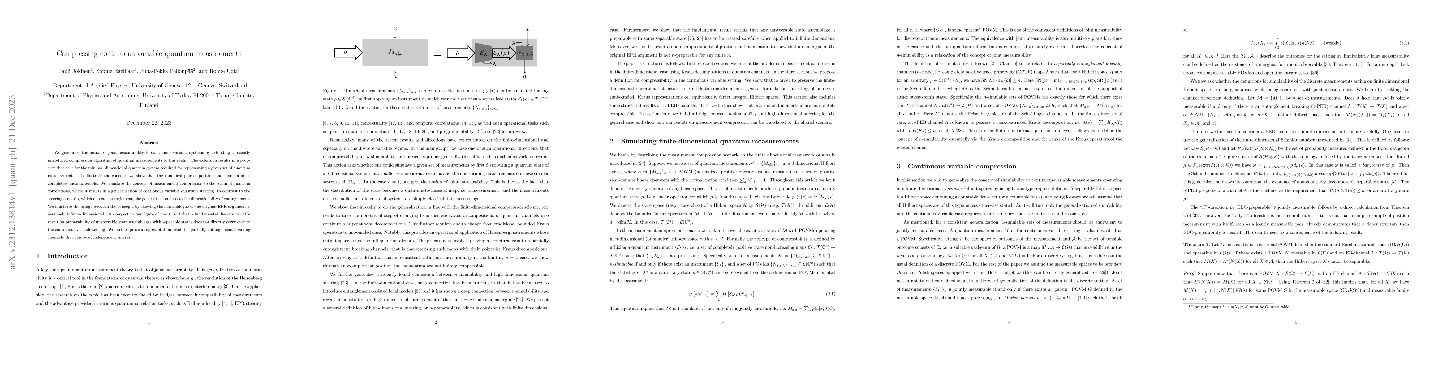 Thumbnail for Compressing continuous variable quantum measurements
