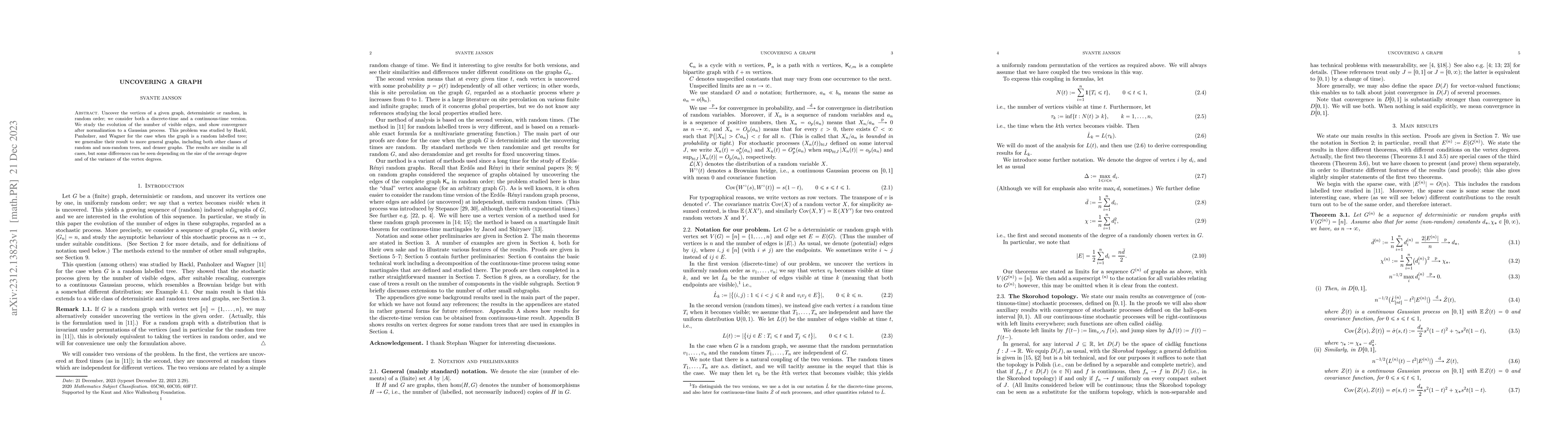 Thumbnail for Uncovering a graph