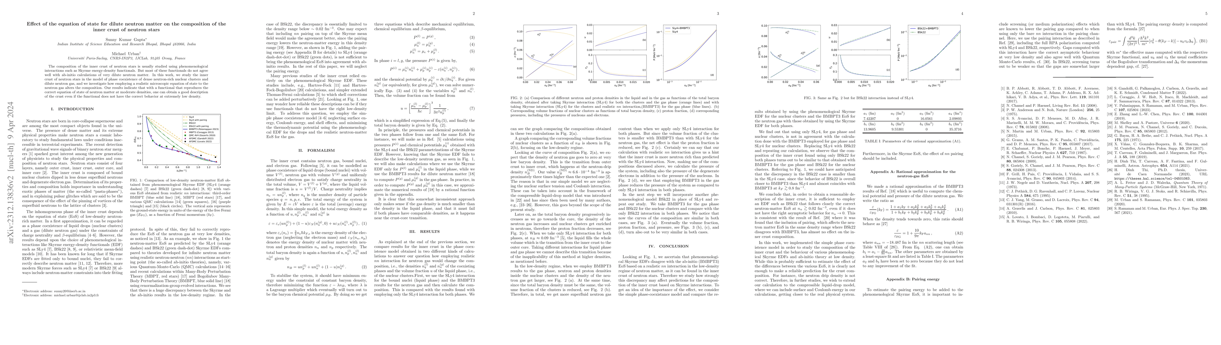 Thumbnail for Effect of the equation of state for dilute neutron matter on the
  composition of the inner crust of neutron stars