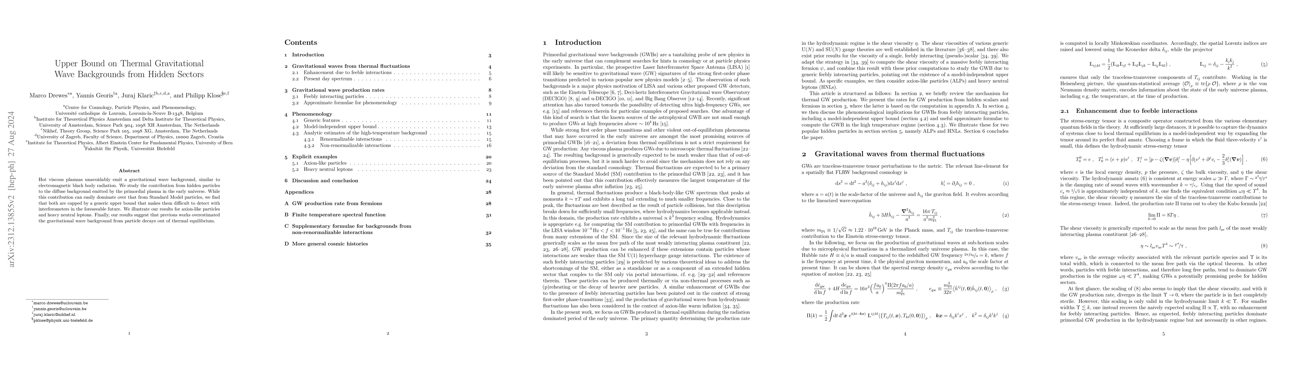 Thumbnail for Upper Bound on Thermal Gravitational Wave Backgrounds from Hidden
  Sectors