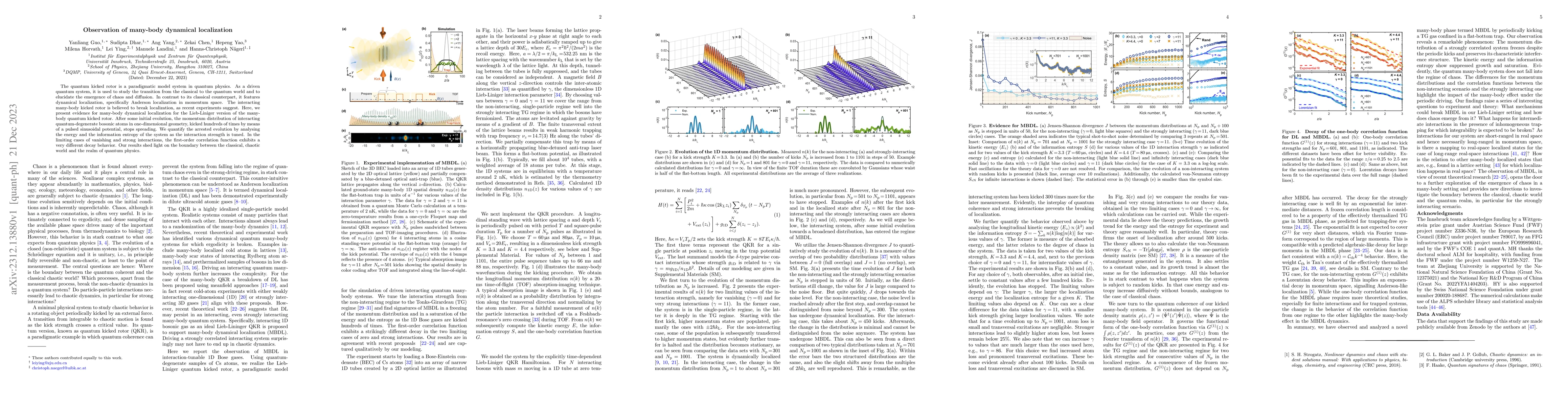 Thumbnail for Observation of many-body dynamical localization