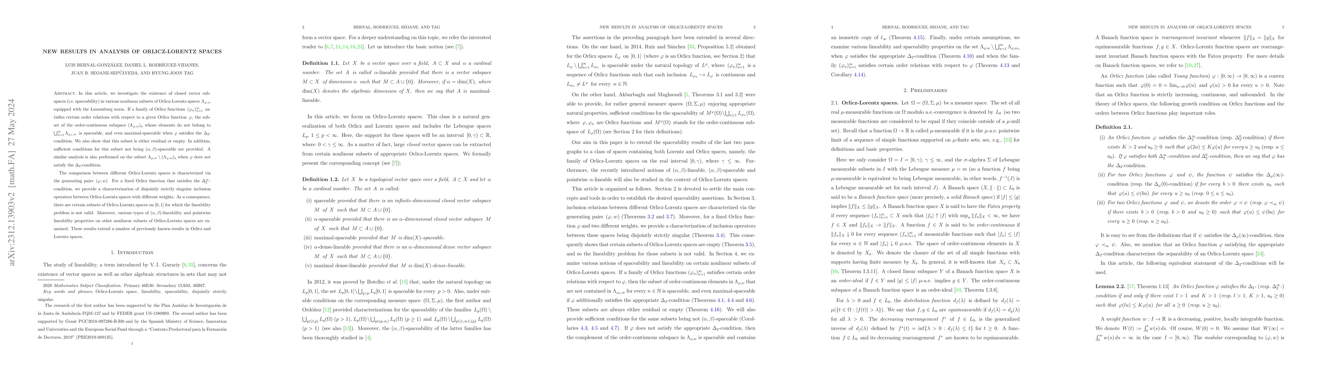 Thumbnail for New Results in Analysis of Orlicz-Lorentz spaces