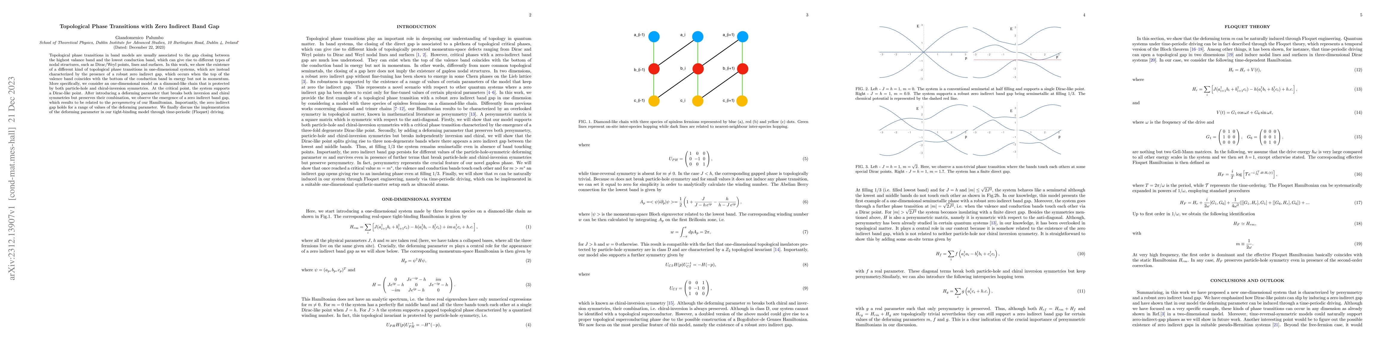 Thumbnail for Topological Phase Transitions with Zero Indirect Band Gap