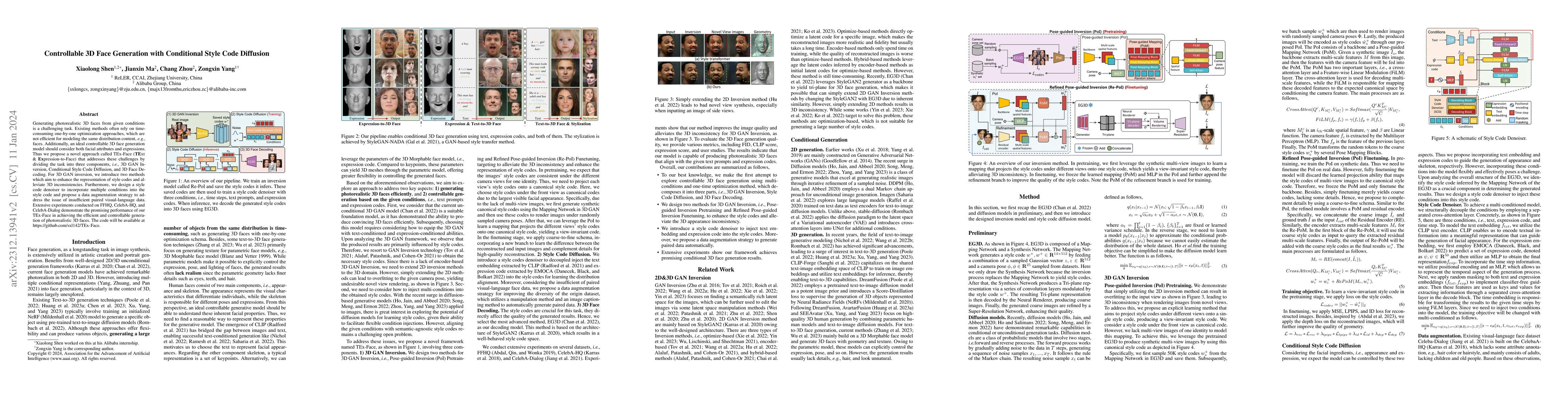 Thumbnail for Controllable 3D Face Generation with Conditional Style Code Diffusion
