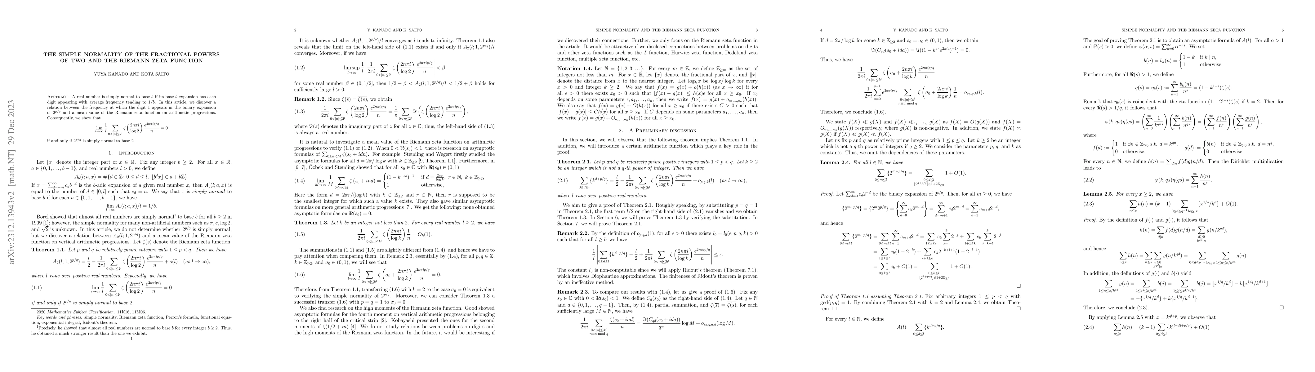 Thumbnail for The simple normality of the fractional powers of two and the Riemann
  zeta function