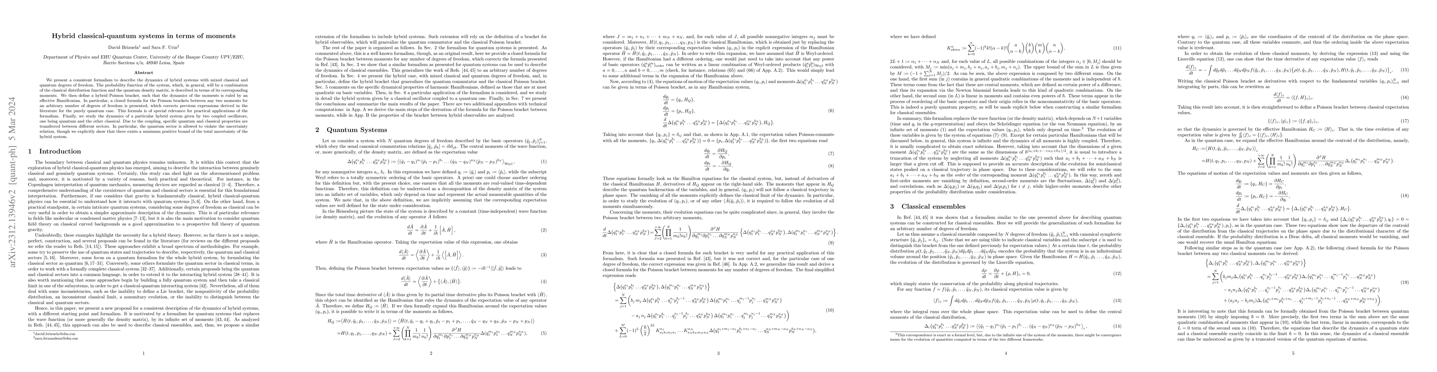 Thumbnail for Hybrid classical-quantum systems in terms of moments