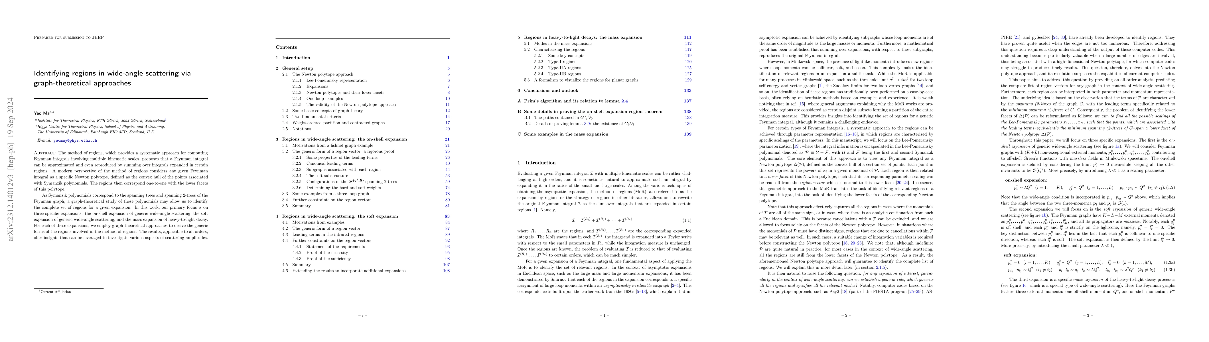 Thumbnail for Identifying regions in wide-angle scattering via graph-theoretical
  approaches