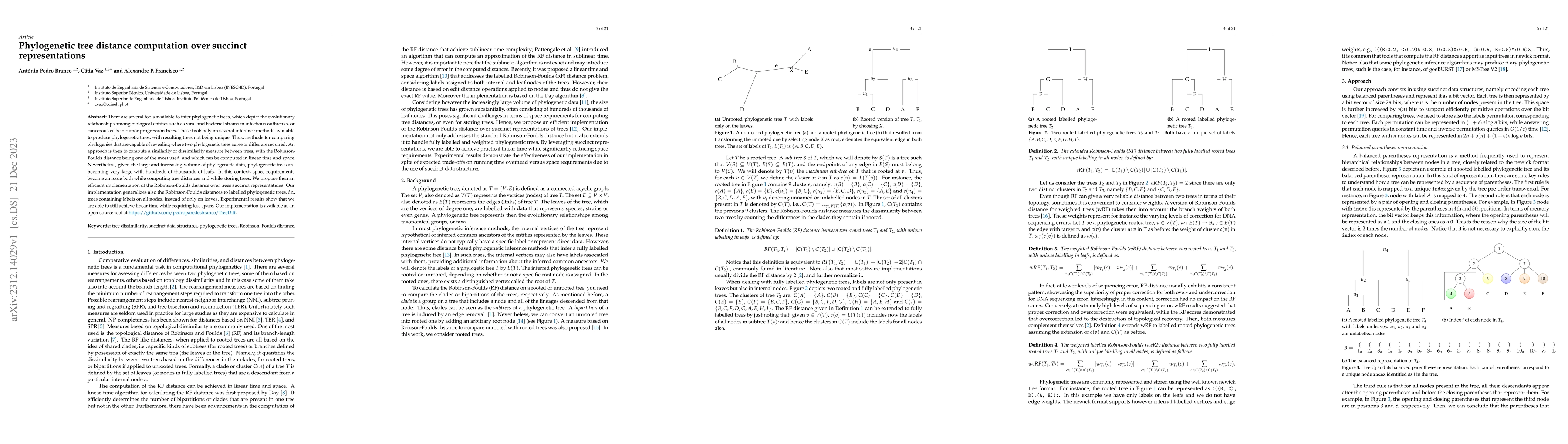 Thumbnail for Phylogenetic tree distance computation over succinct representations