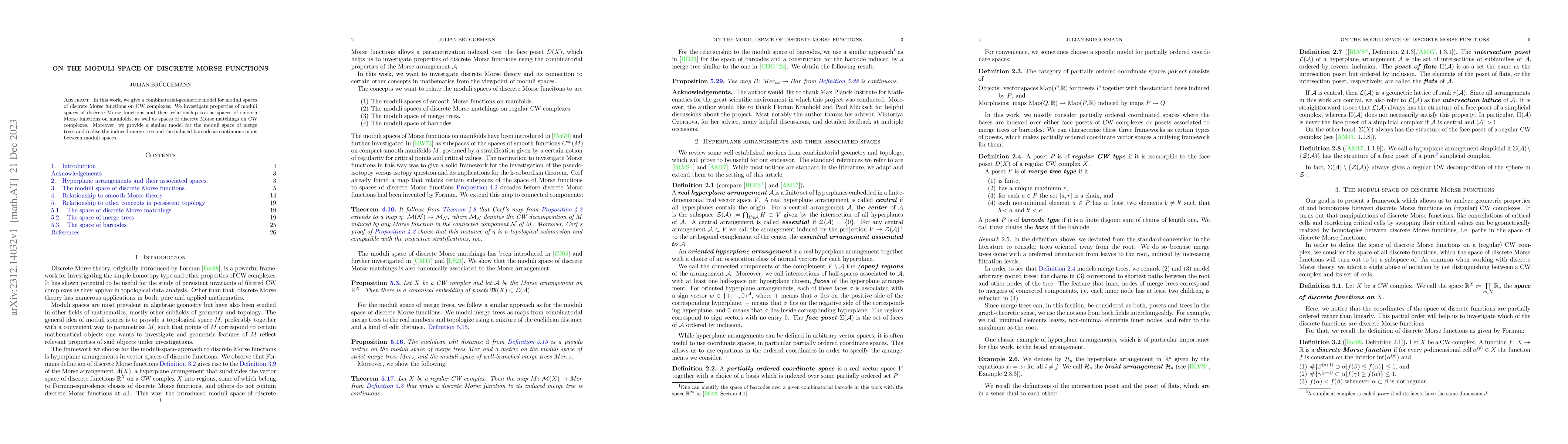 Thumbnail for On the moduli space of discrete Morse functions