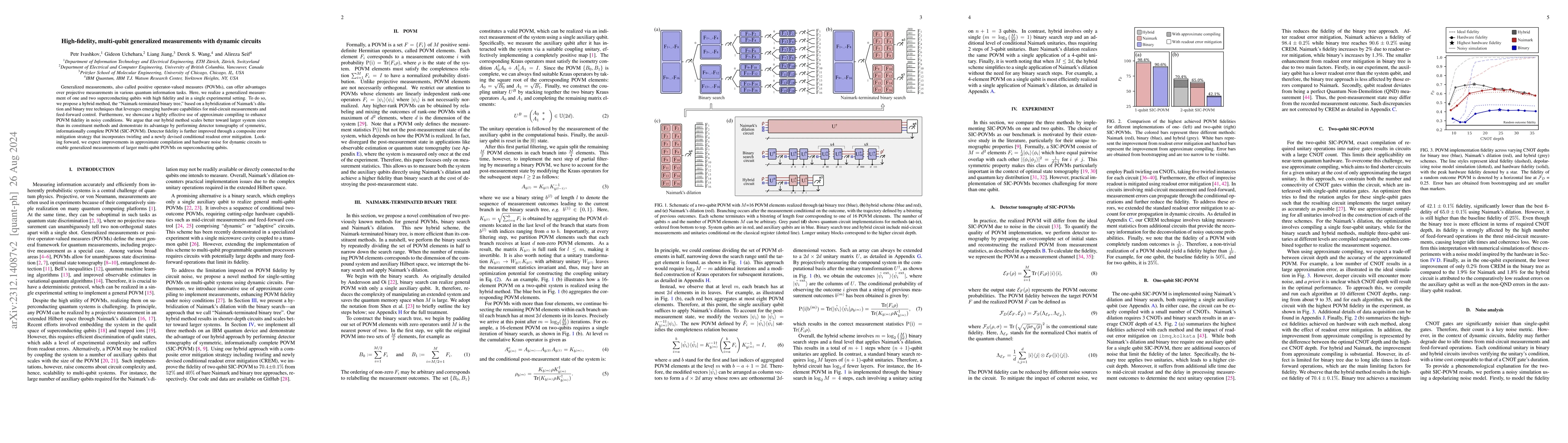 Thumbnail for High-fidelity, multi-qubit generalized measurements with dynamic
  circuits