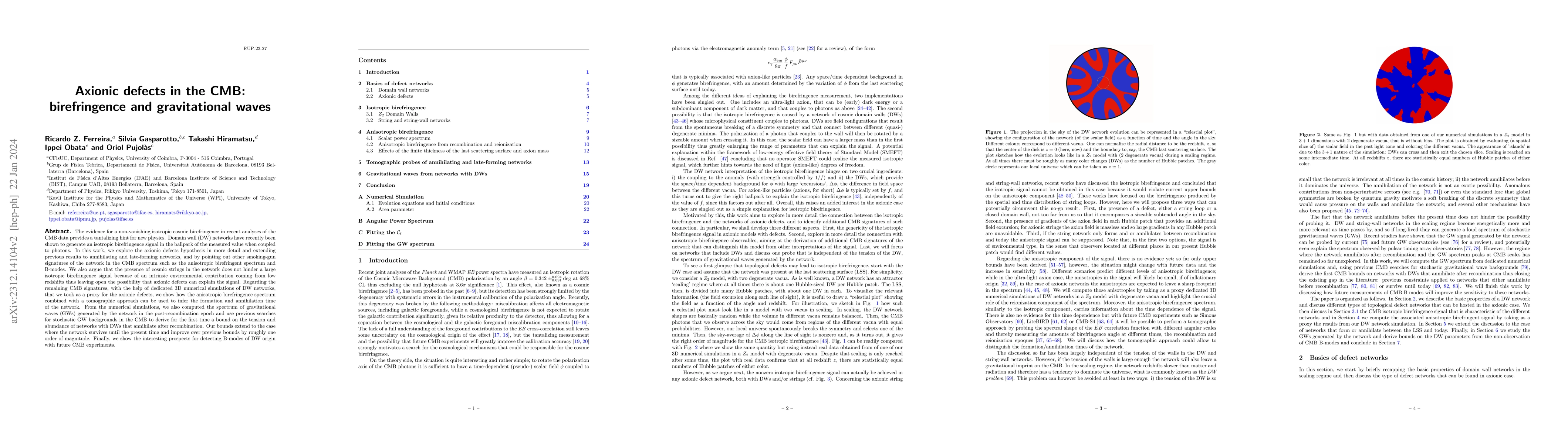 Thumbnail for Axionic defects in the CMB: birefringence and gravitational waves