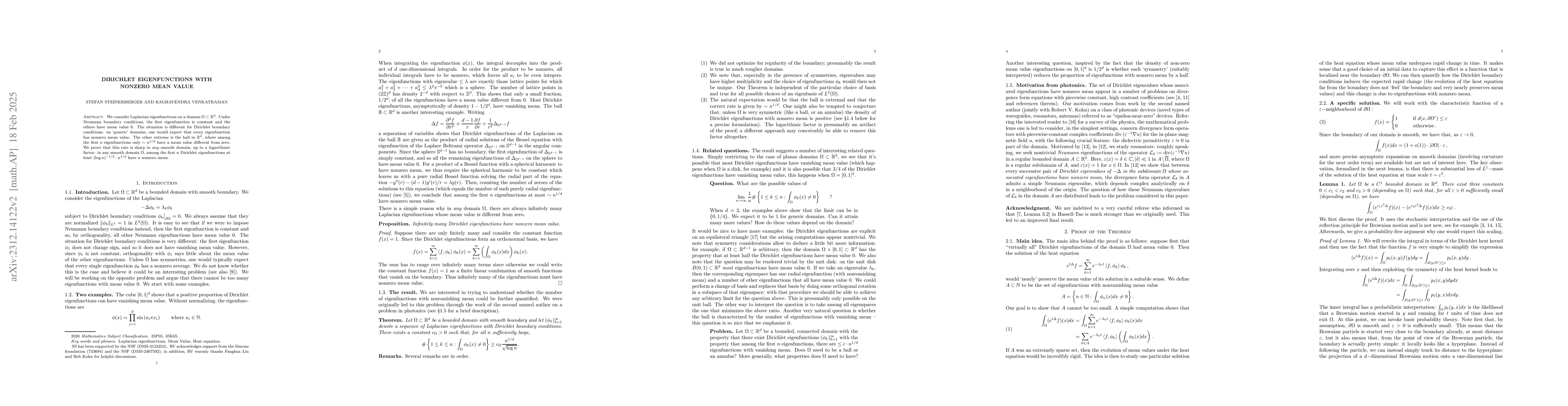 Thumbnail for Dirichlet eigenfunctions with nonzero mean value