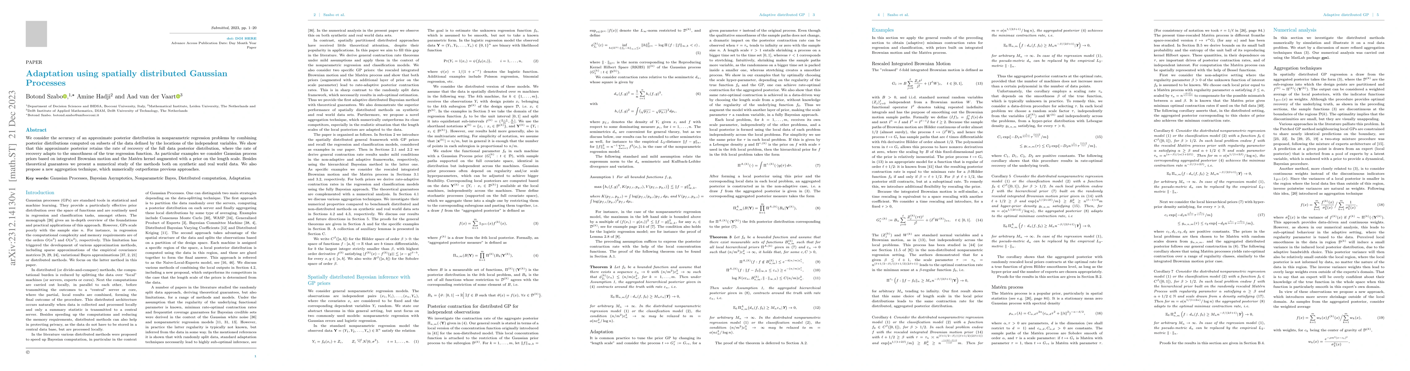 Thumbnail for Adaptation using spatially distributed Gaussian Processes