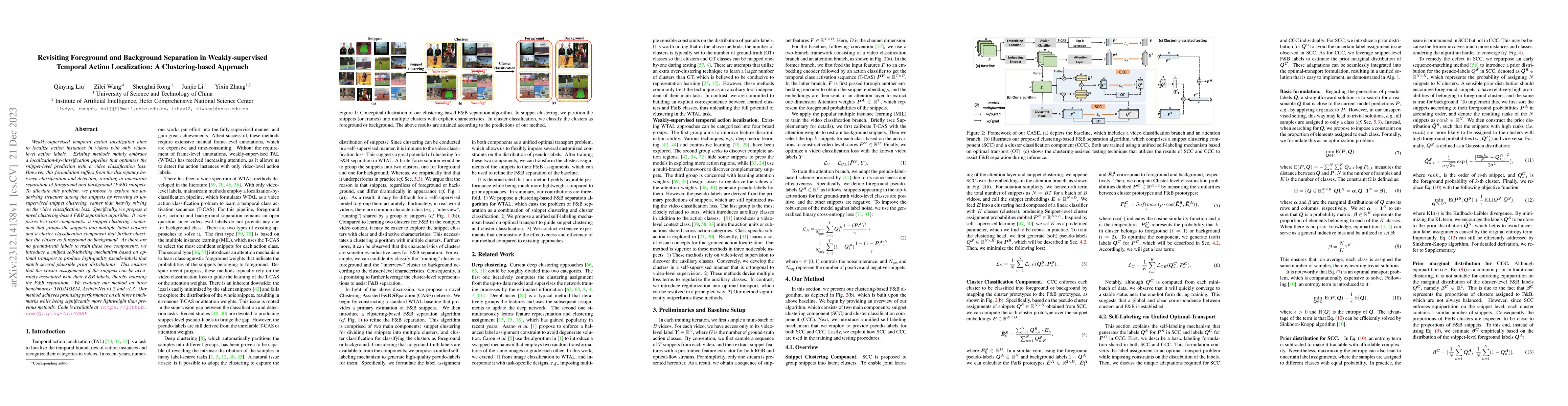 Thumbnail for Revisiting Foreground and Background Separation in Weakly-supervised
  Temporal Action Localization: A Clustering-based Approach