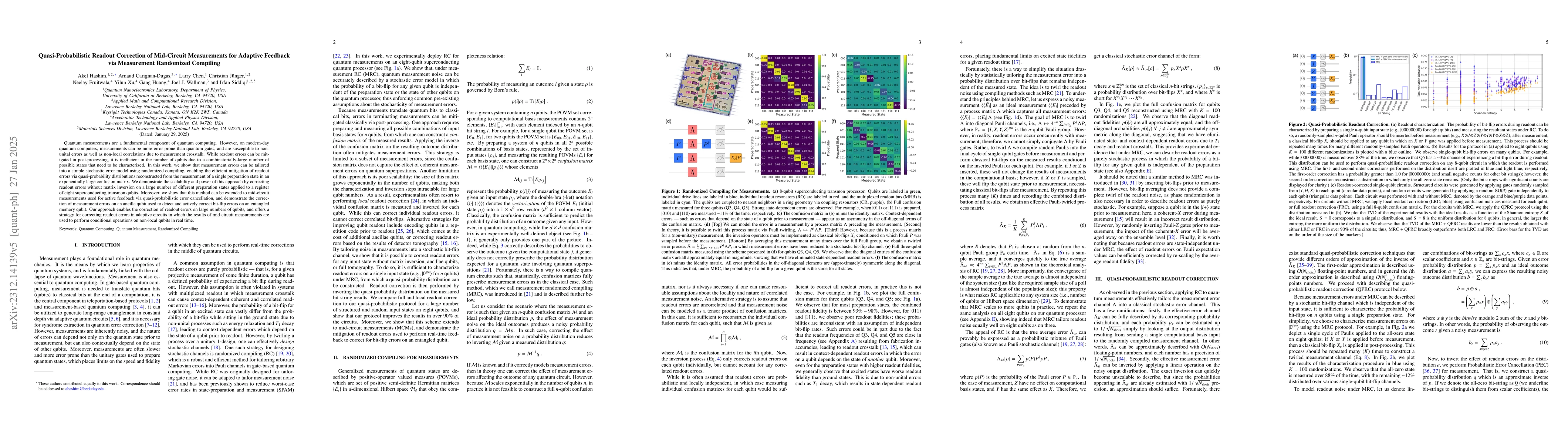Thumbnail for Quasi-Probabilistic Readout Correction of Mid-Circuit Measurements for
  Adaptive Feedback via Measurement Randomized Compiling