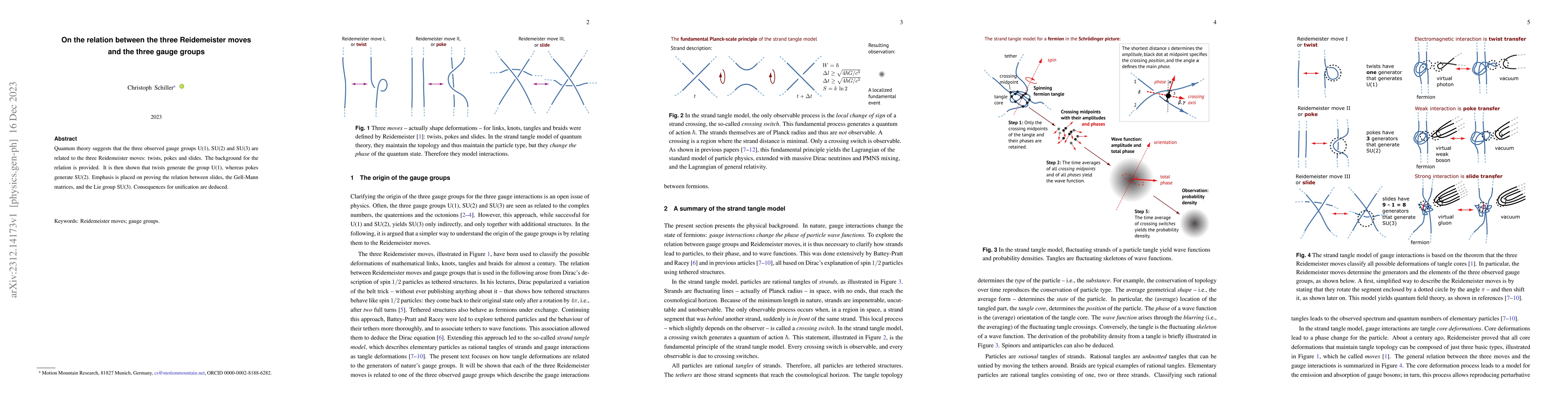 Thumbnail for On the relation between the three Reidemeister moves and the three gauge
  groups