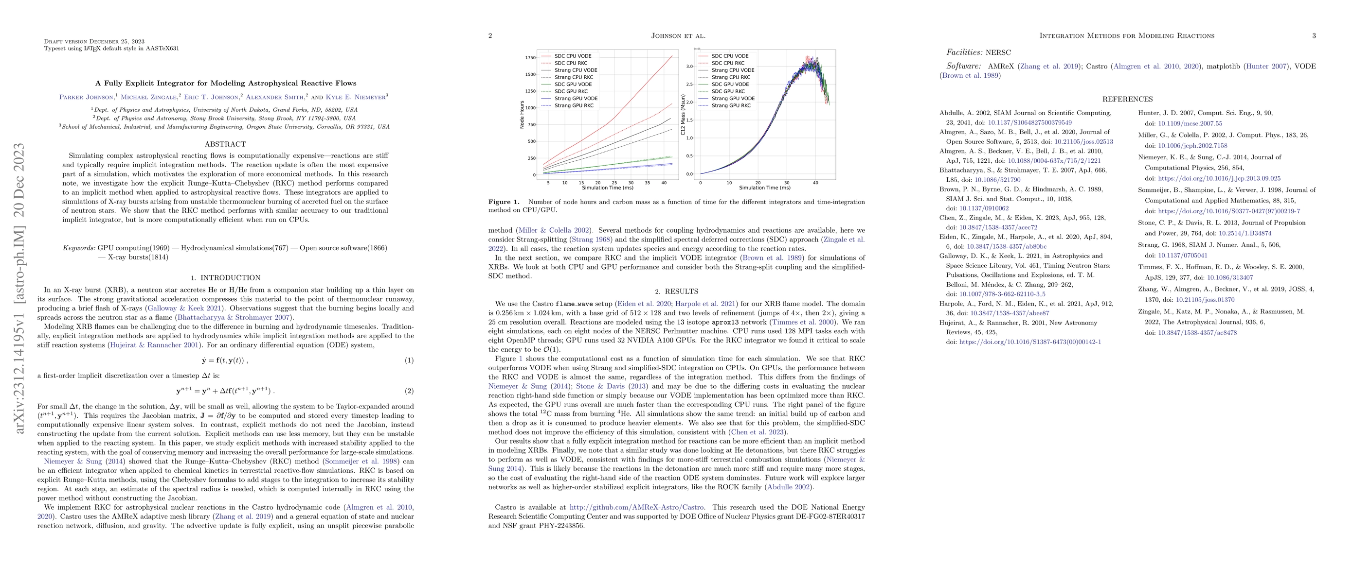 Thumbnail for A Fully Explicit Integrator for Modeling Astrophysical Reactive Flows
