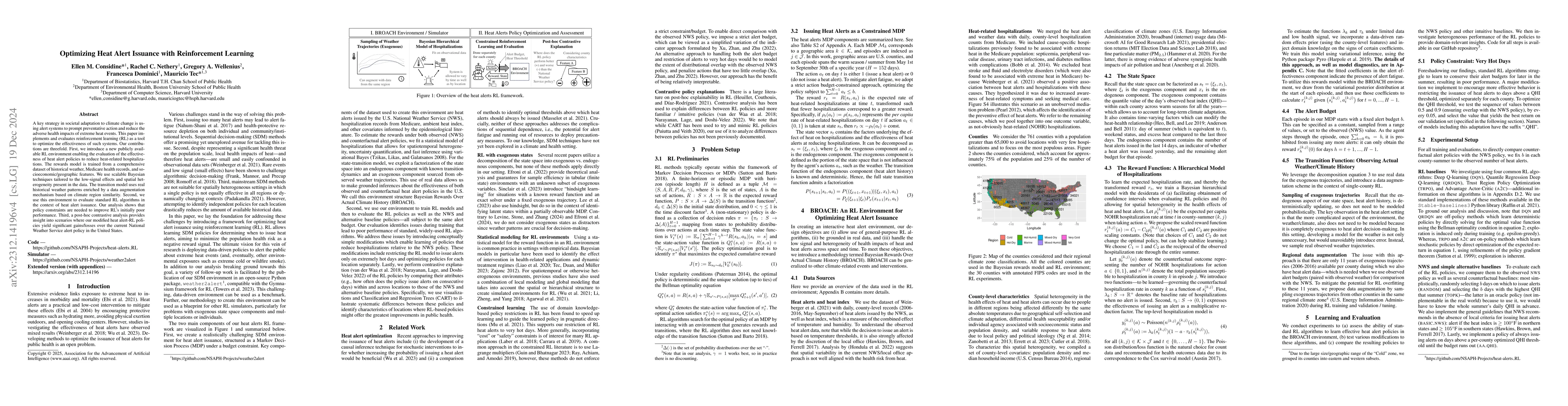 Thumbnail for Optimizing Heat Alert Issuance with Reinforcement Learning