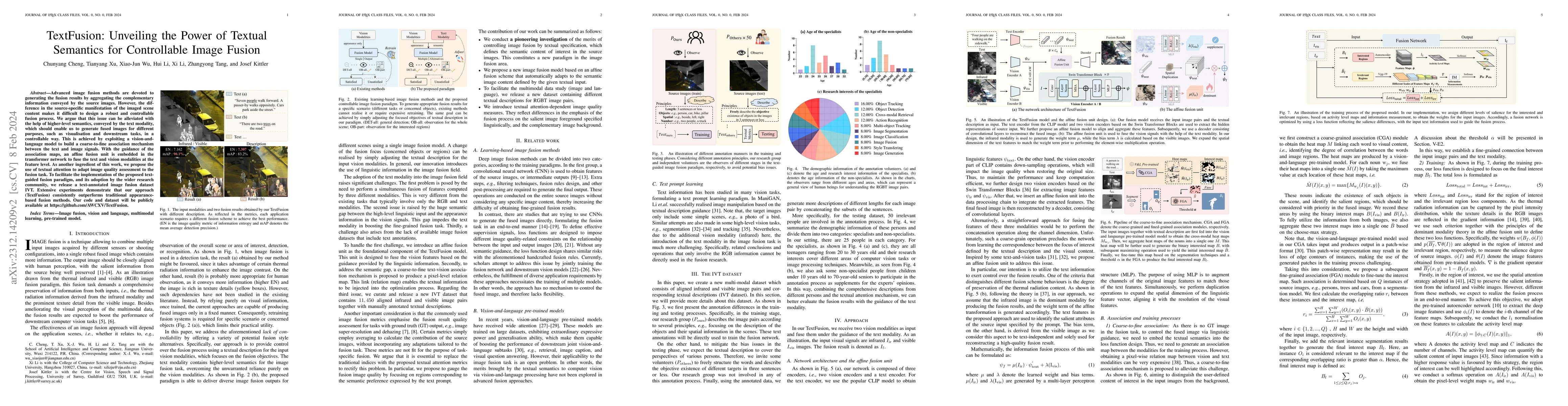 Thumbnail for TextFusion: Unveiling the Power of Textual Semantics for Controllable
  Image Fusion
