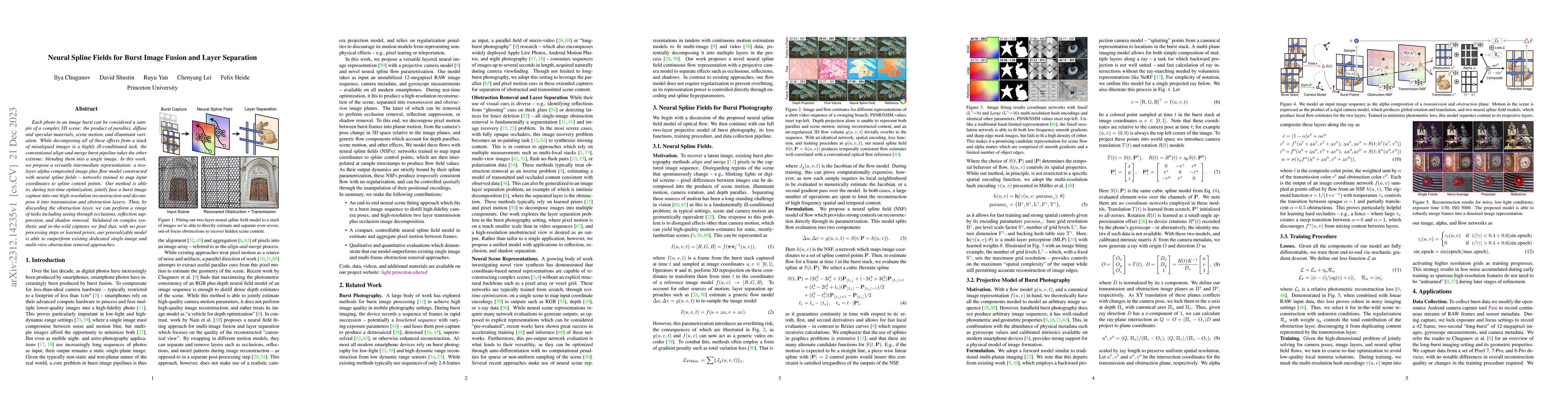 Thumbnail for Neural Spline Fields for Burst Image Fusion and Layer Separation