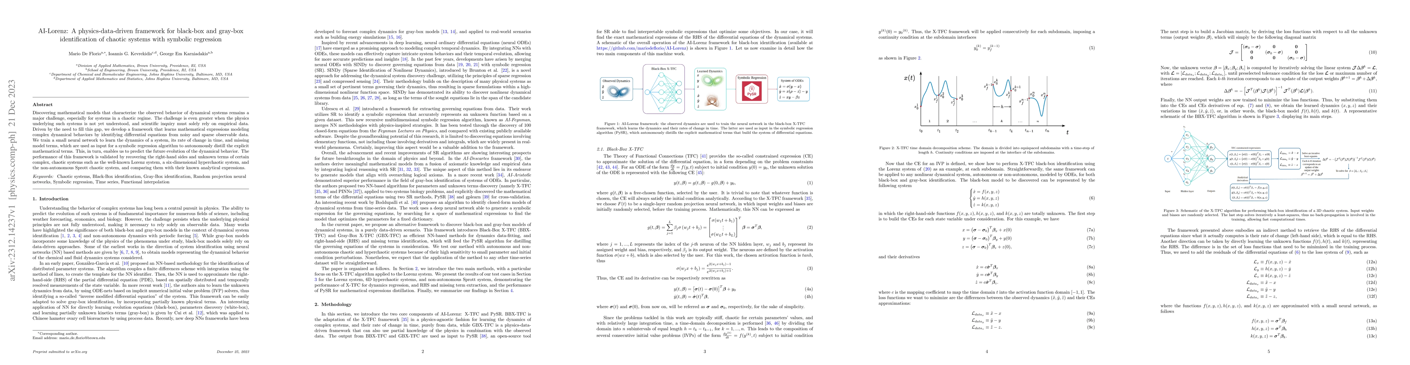 Thumbnail for AI-Lorenz: A physics-data-driven framework for black-box and gray-box
  identification of chaotic systems with symbolic regression