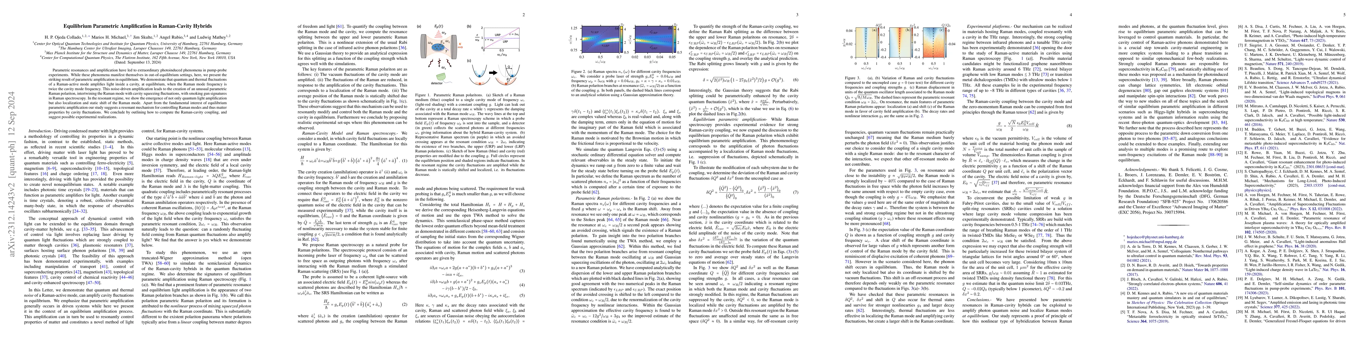 Thumbnail for Equilibrium parametric amplification in Raman-cavity hybrids