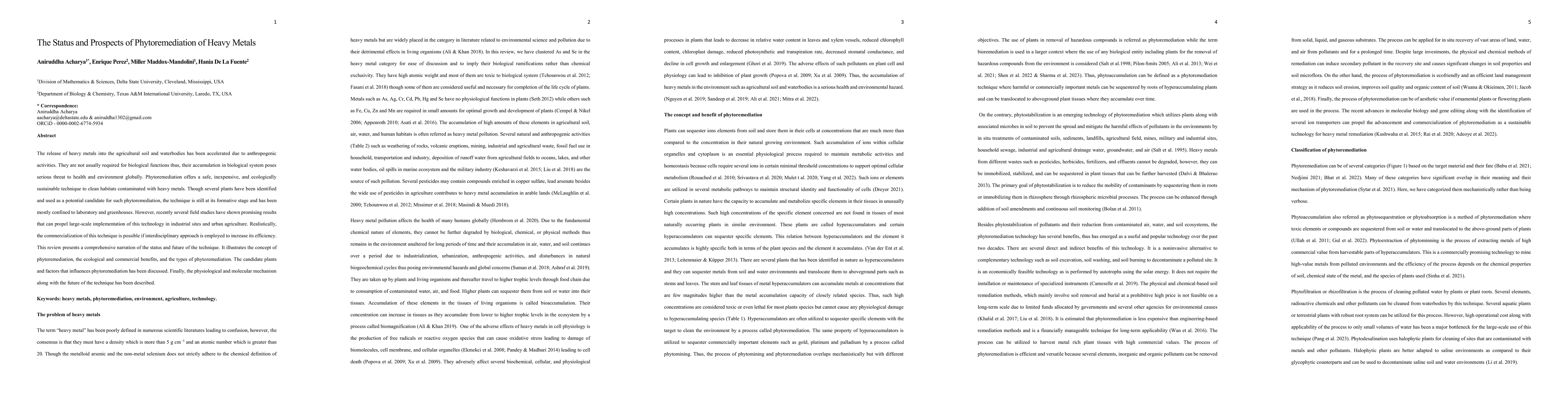 Thumbnail for The Status and Prospects of Phytoremediation of Heavy Metals
