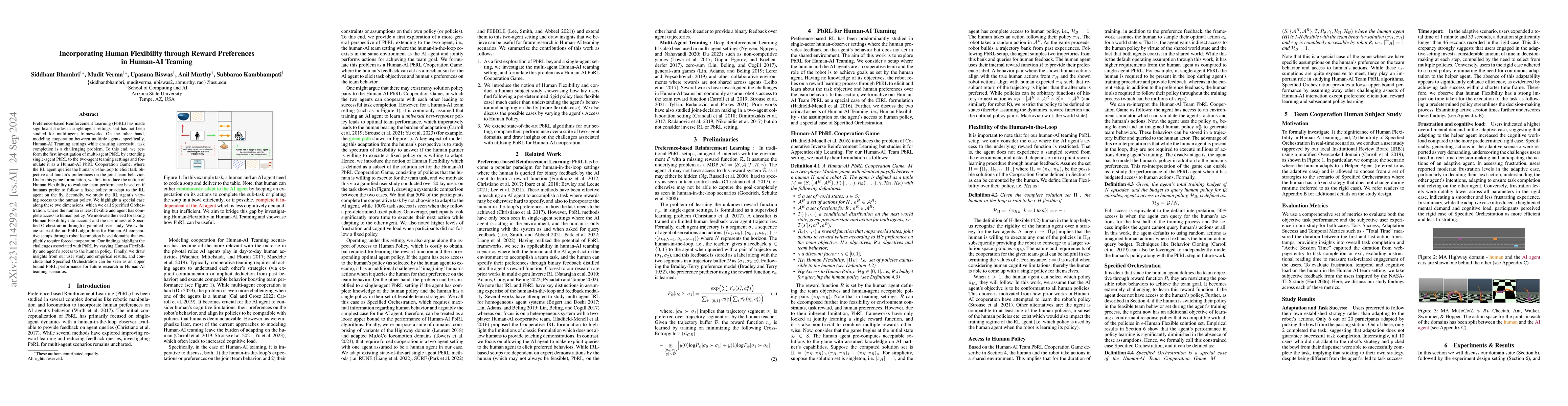 Thumbnail for Benchmarking Multi-Agent Preference-based Reinforcement Learning for
  Human-AI Teaming