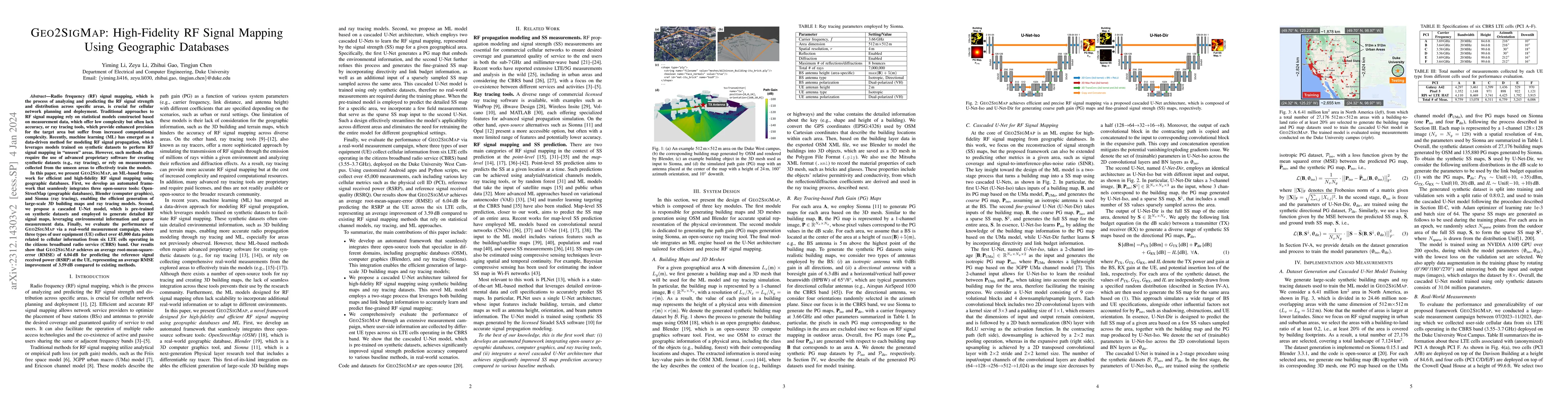 Thumbnail for Geo2SigMap: High-Fidelity RF Signal Mapping Using Geographic Databases
