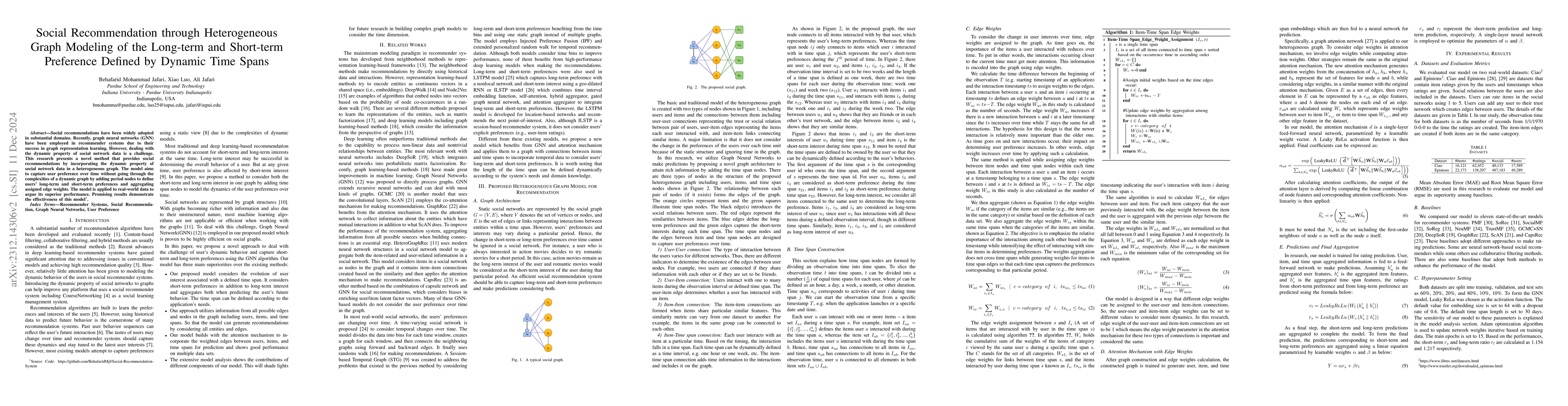 Thumbnail for Social Recommendation through Heterogeneous Graph Modeling of the
  Long-term and Short-term Preference Defined by Dynamic Periods