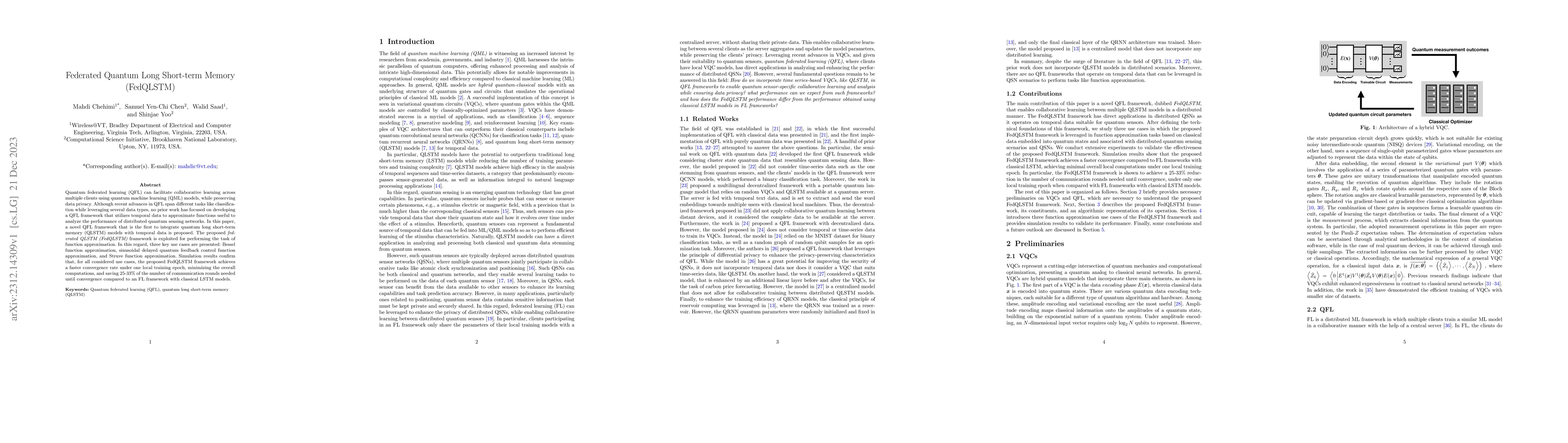 Thumbnail for Federated Quantum Long Short-term Memory (FedQLSTM)