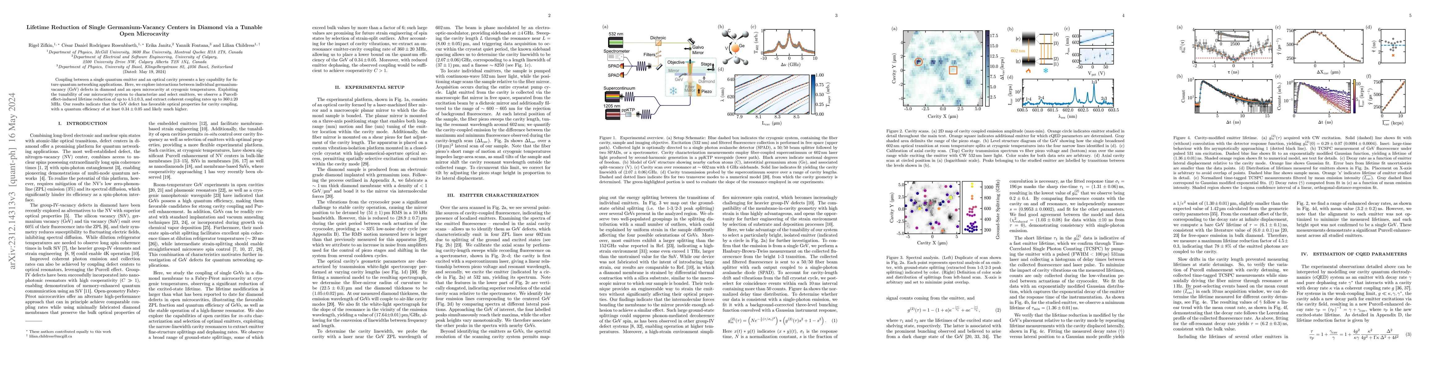 Thumbnail for Lifetime Reduction of Single Germanium-Vacancy Centers in Diamond via a
  Tunable Open Microcavity